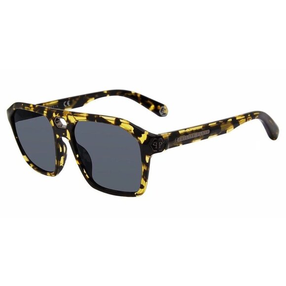 NEW PHILIPP PLEIN SUNGLASSES HAVANA WOMEN EYEWEAR SPP072M 0709